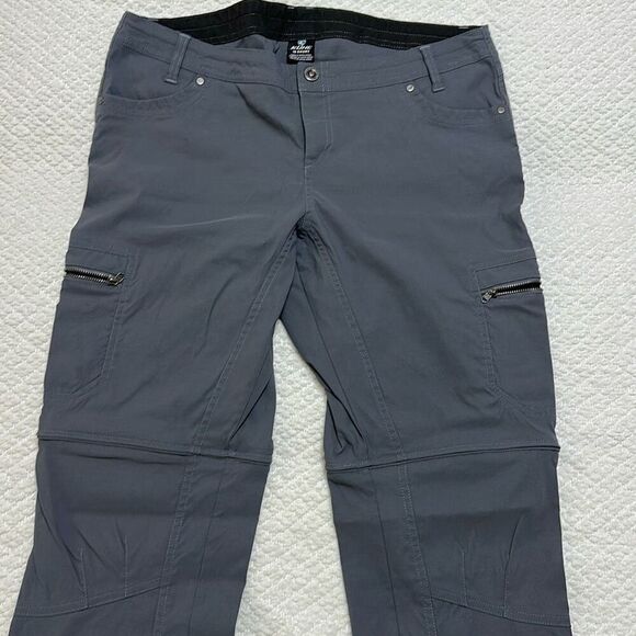 KUHL Pants Cargo Hiking Trekking Zip Off Kliffside Convertible Pants Women’s 16 - Picture 1 of 14